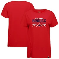 Women's Levelwear  Red Atlanta Braves Influx Arcade T-Shirt