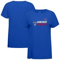 Women's Levelwear  Royal Chicago Cubs Influx 8-Bit Baseball T-Shirt