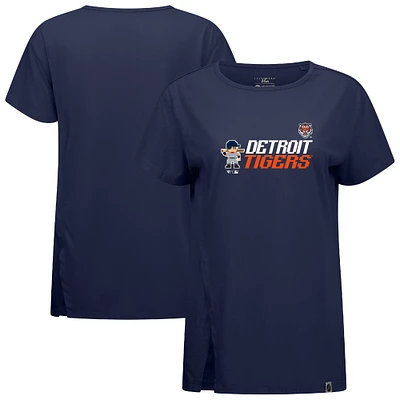 Women's Levelwear  Navy Detroit Tigers Influx 8-Bit Baseball T-Shirt