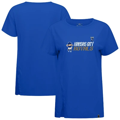 Women's Levelwear  Royal Kansas City Royals Influx 8-Bit Baseball T-Shirt
