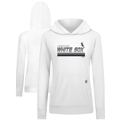 Women's Levelwear White Chicago Sox Relay Breaker Pullover Hoodie