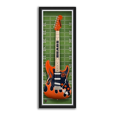 Chicago Bears 14" x 37" Framed Electric Guitar Print