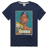 Men's Homage Mickey Mantle Navy New York Yankees Topps Baseball Card Player T-Shirt