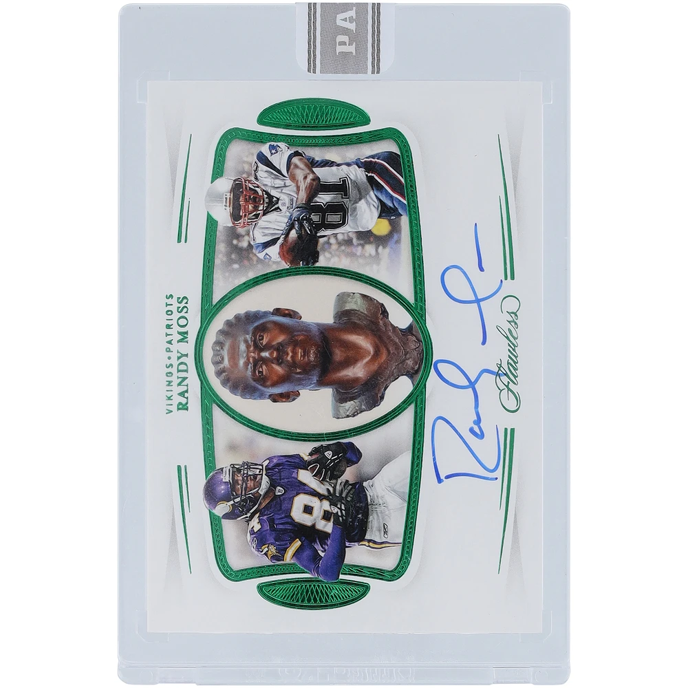 Randy Moss Minnesota Vikings Autographed 2020 Panini Flawless Hall of Fame White Box #CP-RMO #1/1 Card