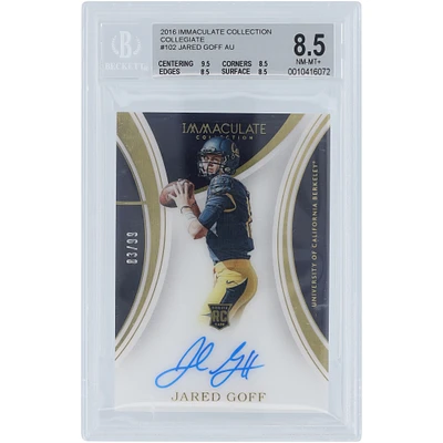 Jared Goff Cal Bears Autographed 2016 Panini Immaculate Collection #102 #83/99 BGS Authenticated 8.5/10 Rookie Card - 9.5,8.5,8.5,8.5 Subgrades