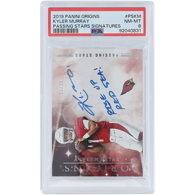 Kyler Murray Arizona Cardinals Autographed 2019 Panini Origins Passing Stars #PS-KM #5/25 PSA Authenticated 8 Rookie Card with "Rise Up Red Sea" Inscription