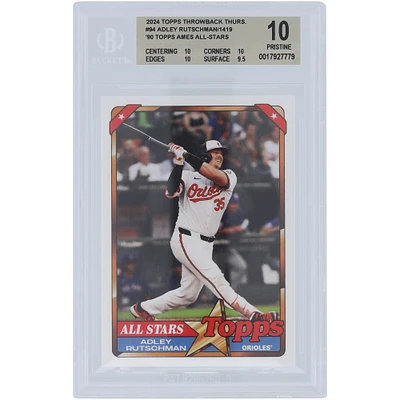 Adley Rutschman Baltimore Orioles 2024 Topps TBT 90 Topps Ames All-Stars #94 BGS Authenticated 10 Card - 10,10,10,9.5 Subgrades