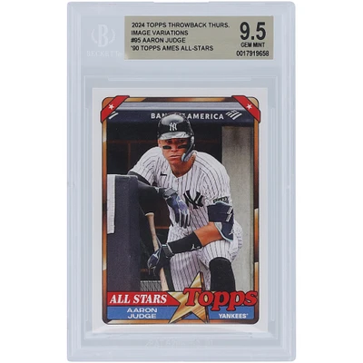Aaron Judge New York Yankees 2024 Topps Throwback Thursday 90 Topps Ames All- Stars Photo Variation #95 BGS Authenticated 9.5 Card