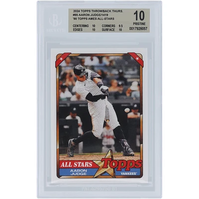 Aaron Judge New York Yankees 2024 Topps Throwback Thursday 90 Topps Ames All- Stars #95 BGS Authenticated 10 Card - 10,9.5,10,10 Subgrades