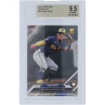 Joey Ortiz Milwaukee Brewers 2024 Topps Now 2024 Rookie Cup Team #RC4 BGS Authenticated 9.5 Card