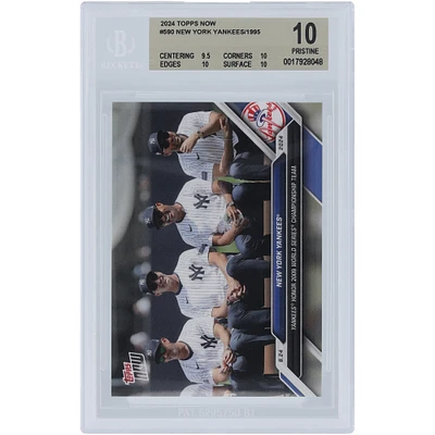 New York Yankees 2024 Topps Now Yankees Honor 2009 World Series Championship Team 08.24.24 #590 BGS Authenticated 10 Card - 9.5,10,10,10 Subgrades