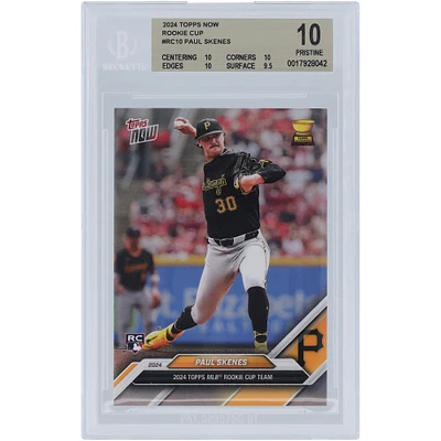 Paul Skenes Pittsburgh Pirates 2024 Topps Now Rookie Cup Team #RC10 BGS Authenticated 10 Rookie Card - 10,10,10,9.5 Subgrades