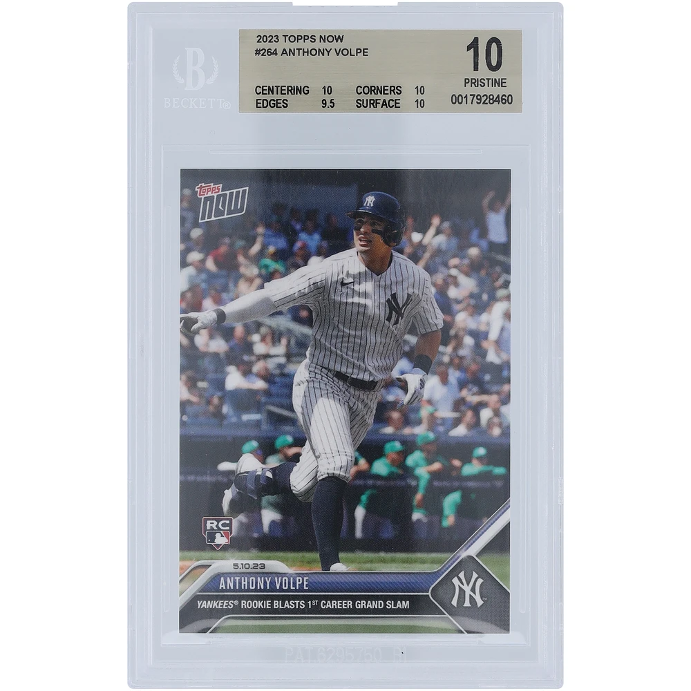 Anthony Volpe New York Yankees 2023 Topps Now Blasts 1st Career Grand Slam 05.10.23 #264 BGS Authenticated 10 Rookie Card - 10,10,9.5,10 Subgrades