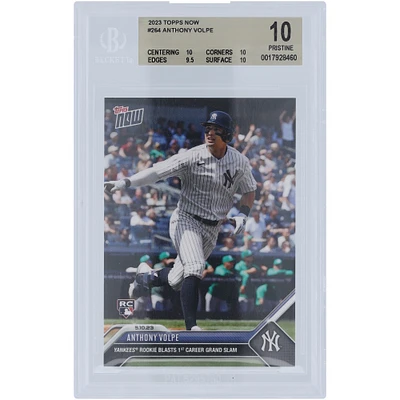 Anthony Volpe New York Yankees 2023 Topps Now Blasts 1st Career Grand Slam 05.10.23 #264 BGS Authenticated 10 Rookie Card - 10,10,9.5,10 Subgrades