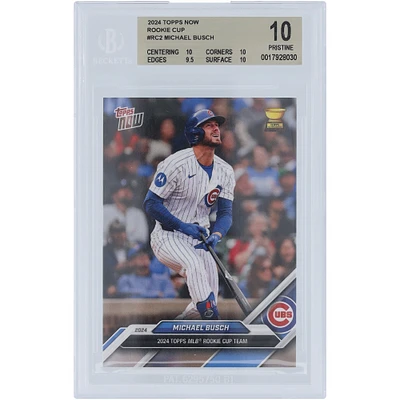 Michael Busch Chicago Cubs 2024 Topps Now 2024 Rookie Cup Team #RC2 BGS Authenticated 10 Card - 10,10,9.5,10 Subgrades