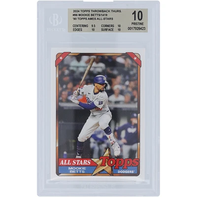Mookie Betts Los Angeles Dodgers 2024 Topps TBT 90 Topps Ames All-Stars #96 BGS Authenticated 10 Card - 9.5,10,10,10 Subgrades