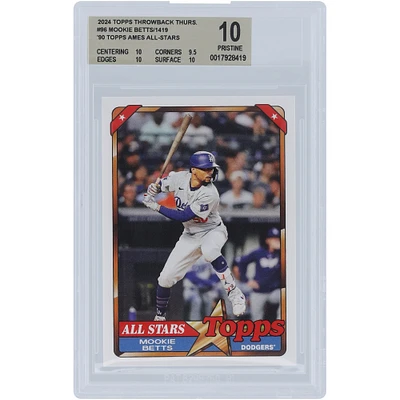 Mookie Betts Los Angeles Dodgers 2024 Topps TBT 90 Topps Ames All-Stars #96 BGS Authenticated 10 Card - 10,9.5,10,10 Subgrades