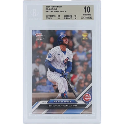 Michael Busch Chicago Cubs 2024 Topps Now 2024 Rookie Cup Team #RC2 BGS Authenticated 10 Card - 9.5,10,10,10 Subgrades