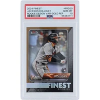 Jackson Holliday Baltimore Orioles 2024 Topps Finest Design Variation Gold Refractor #FRD-20 #42/50 PSA Authenticated 10 Rookie Card