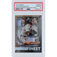Jackson Holliday Baltimore Orioles 2024 Topps Finest Design Variation Gold Refractor #FRD-20 #42/50 PSA Authenticated 10 Rookie Card