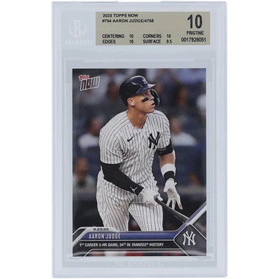 Aaron Judge New York Yankees 2023 Topps Now 1st Career 3-HR Game, 34th In Yankees History #754 BGS Authenticated 10 Card - 10,10,10,9.5 Subgrades