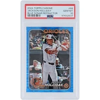 Jackson Holliday Baltimore Orioles 2024 Topps Chrome Blue Sonar Refractor #88 #46/125 PSA Authenticated 10 Rookie Card
