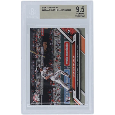Jackson Holliday Baltimore Orioles 2024 Topps Now Happy Hollidays! 1st MLB HR is Grand Slam 07.31.24 #498 BGS Authenticated 9.5 Rookie Card