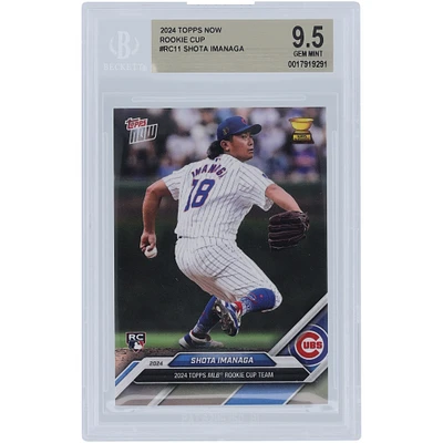 Shota Imanaga Chicago Cubs 2024 Topps Now 2024 Rookie Cup Team #RC11 BGS Authenticated 9.5 Rookie Card