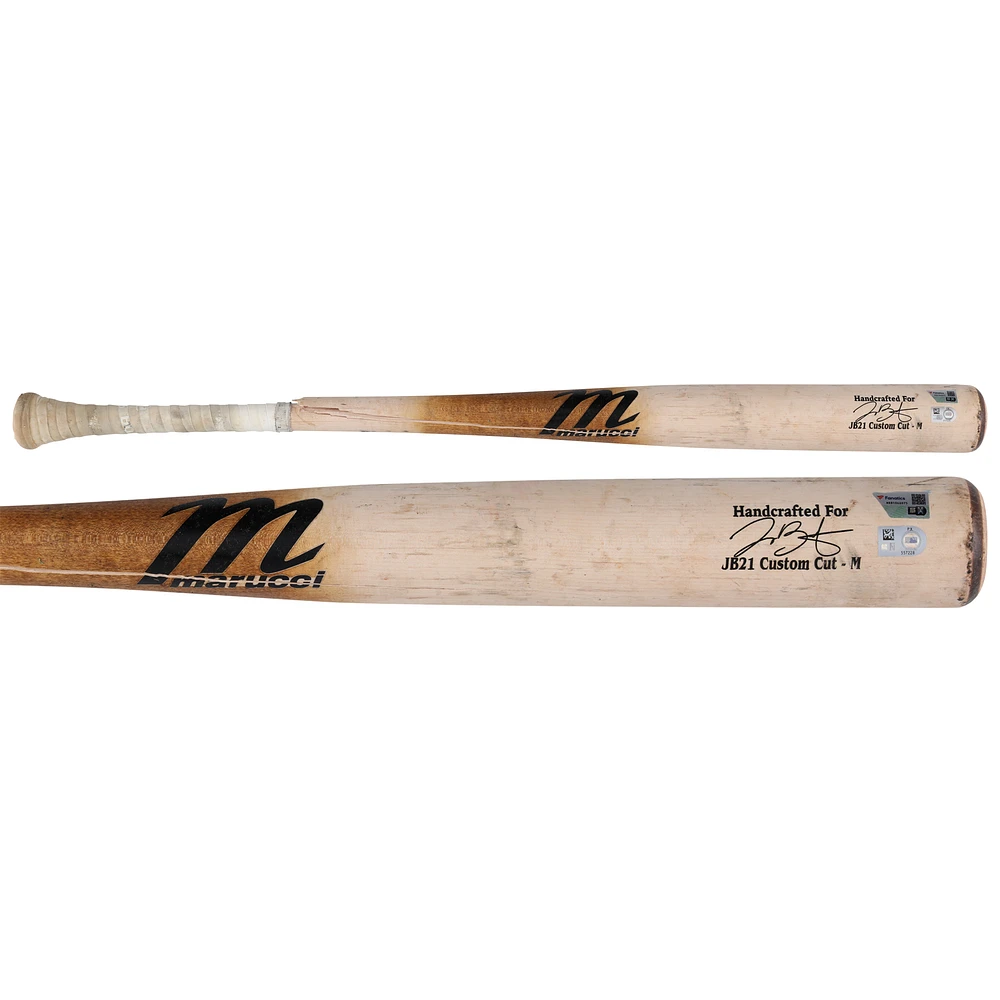 Joey Bart Pittsburgh Pirates Game-Used Tan Marucci Broken Bat vs. Tampa Bay Rays on March 31, 2025