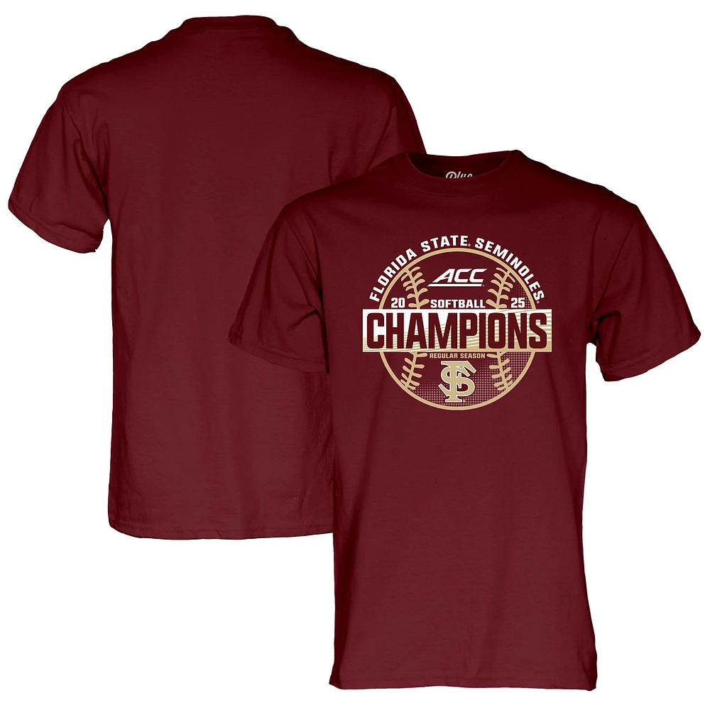 Unisex Blue 84 Garnet Florida State Seminoles 2025 ACC Softball Regular Season Champions T-Shirt