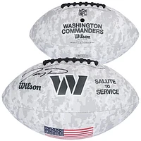Jayden Daniels Washington Commanders Autographed 2024 Salute To Service Wilson Football