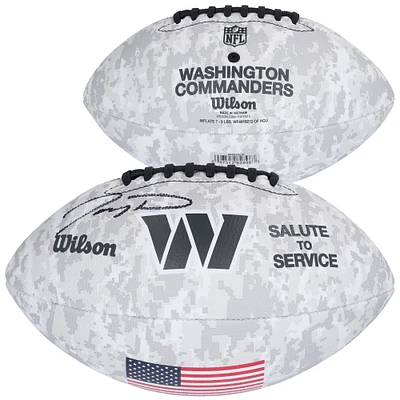 Jayden Daniels Washington Commanders Autographed 2024 Salute To Service Wilson Football