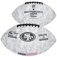 Ricky Pearsall San Francisco 49ers Autographed 2024 Salute To Service Wilson Football