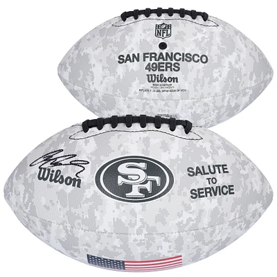 Ricky Pearsall San Francisco 49ers Autographed 2024 Salute To Service Wilson Football