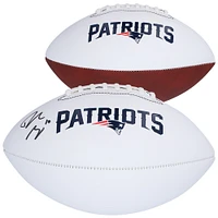 Drake Maye New England Patriots Autographed Franklin White Panel Football