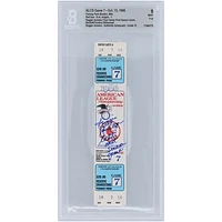 Reggie Jackson California Angels Autographed Final Career Post Season Game Beckett Fanatics Witnessed Authenticated 9/10 Ticket from October 15, 1986 with "Last Post Season Game" Inscription