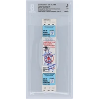 Reggie Jackson California Angels Autographed Final Career Post Season Game Beckett Fanatics Witnessed Authenticated 9/10 Ticket from October 15, 1986 with "Last Post Season Game" Inscription