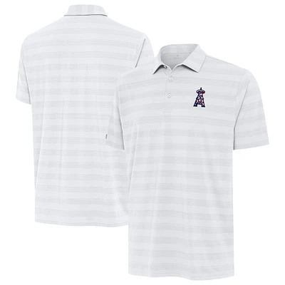 Men's Antigua Los Angeles Angels Tunnel Stars and Stipes Team Logo Polo