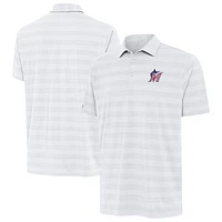 Men's Antigua Miami Marlins Tunnel Stars and Stipes Team Logo Polo