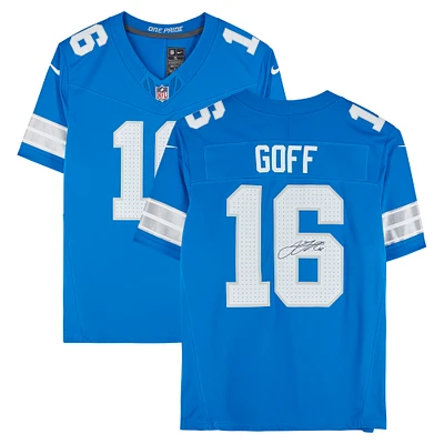 Jared Goff Detroit Lions Autographed Blue Nike Vapor F.U.S.E. Limited Jersey