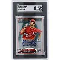Bryce Harper Washington Nationals Autographed 2012 Topps Chrome #BH SGC Authenticated 8.5 Rookie Card