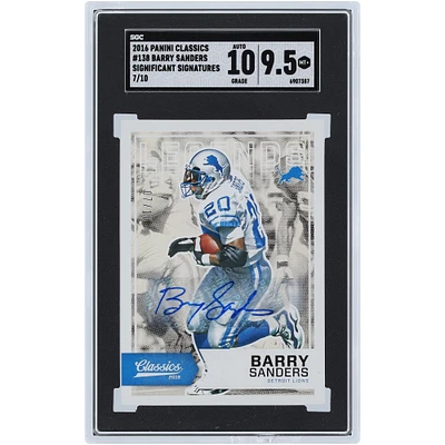 Barry Sanders Detroit Lions Autographed 2016 Panini Classics Significant Signatures #138 #7/10 SGC Authenticated 9.5/10 Card