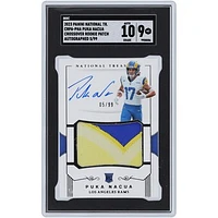 Puka Nacua Los Angeles Rams Autographed 2023 Panini National Treasures Crossover Rookie 2 Color Patch Relic #CRPA-PNA #5/99 SGC Authenticated 9/10 Rookie Card