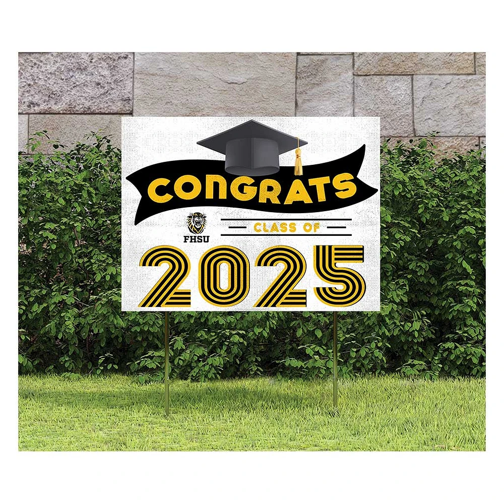 Fort Hays State Tigers Class of 2025 18" x 24" Yard Sign with Stakes
