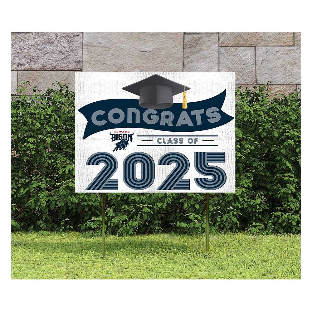 Howard Bison Class of 2025 18" x 24" Yard Sign with Stakes