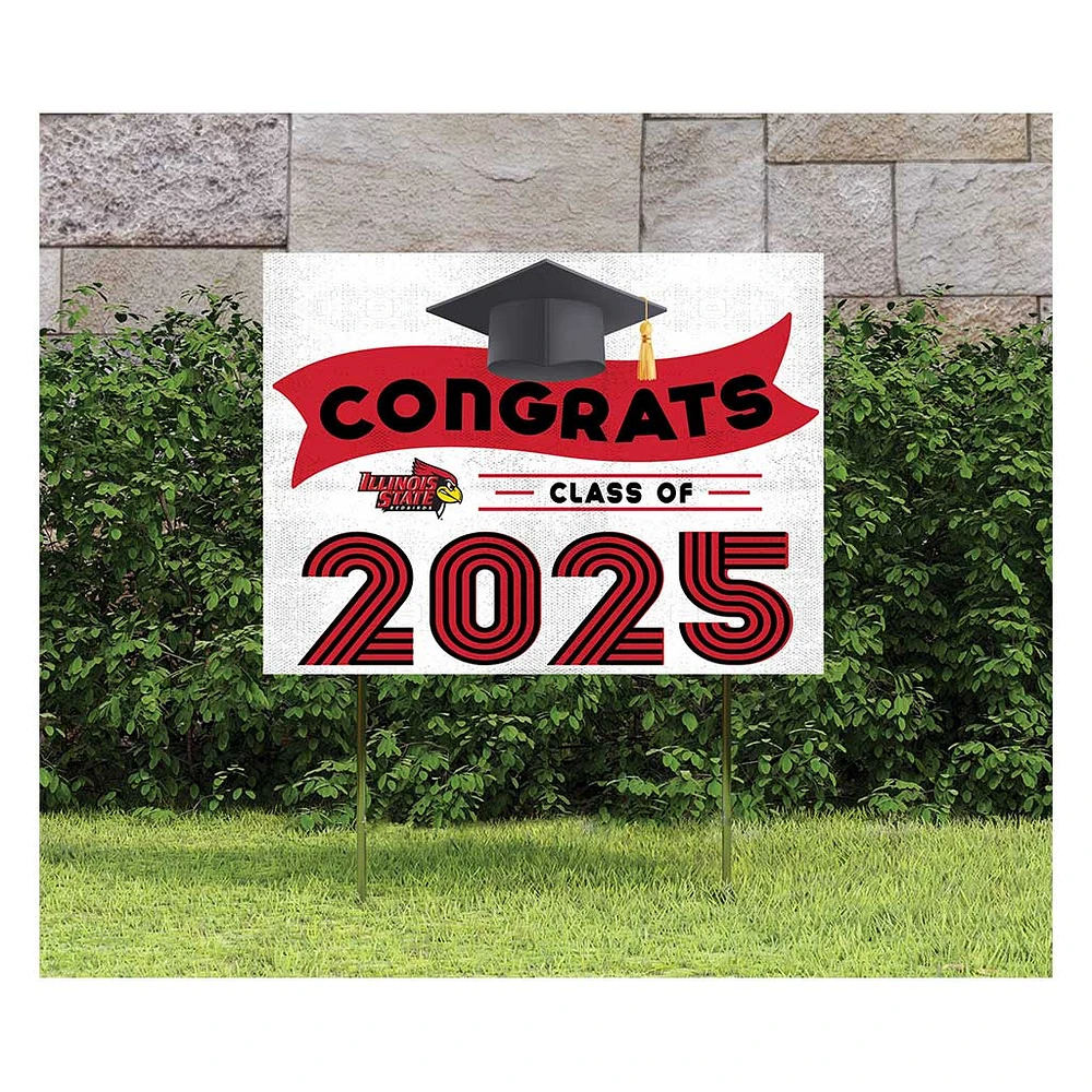 Illinois State Redbirds Class of 2025 18" x 24" Yard Sign with Stakes