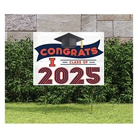 Illinois Fighting Illini Class of 2025 18" x 24" Yard Sign with Stakes