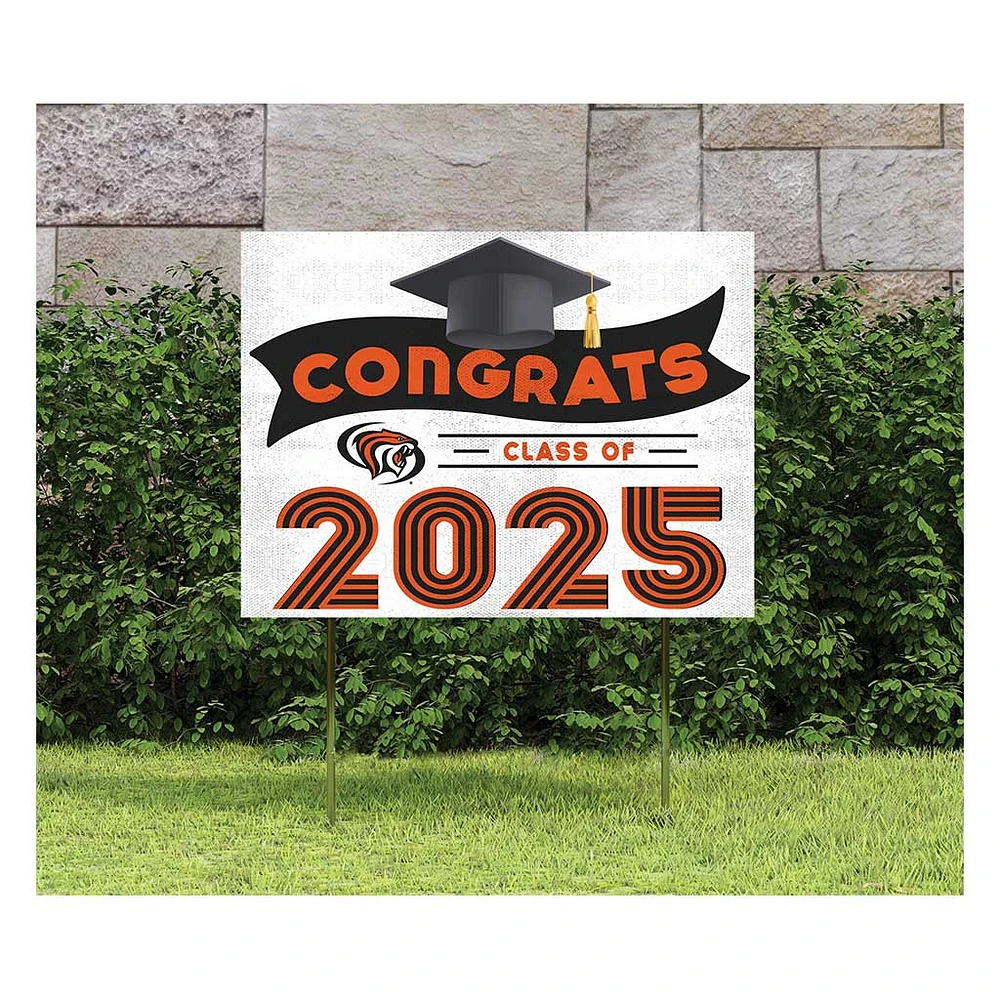 Pacific Tigers Class of 2025 18" x 24" Yard Sign with Stakes