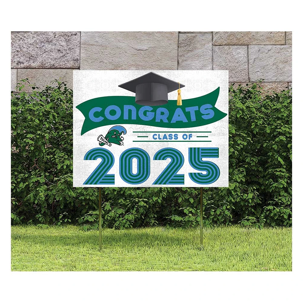 Tulane Green Wave Class of 2025 18" x 24" Yard Sign with Stakes
