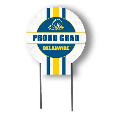 Delaware Fightin' Blue Hens Proud Grad 20" x 20" Circle Yard Sign with Stakes